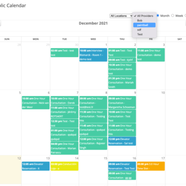 View calendar by month